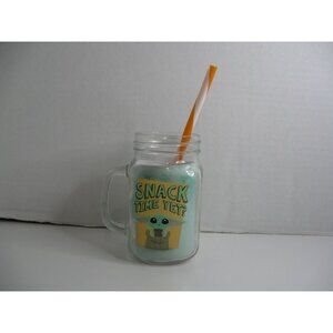 Star Wars The Mandalorian Baby Yoda Snack Time Yet? Mason Jar Mug With Handle &